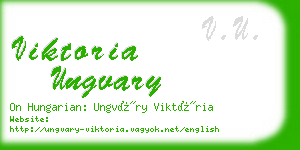 viktoria ungvary business card